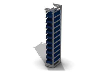 Дополнительная секция стеллажа контейнерного ЛАЙТ КОНТ 500-200.33.50-10К