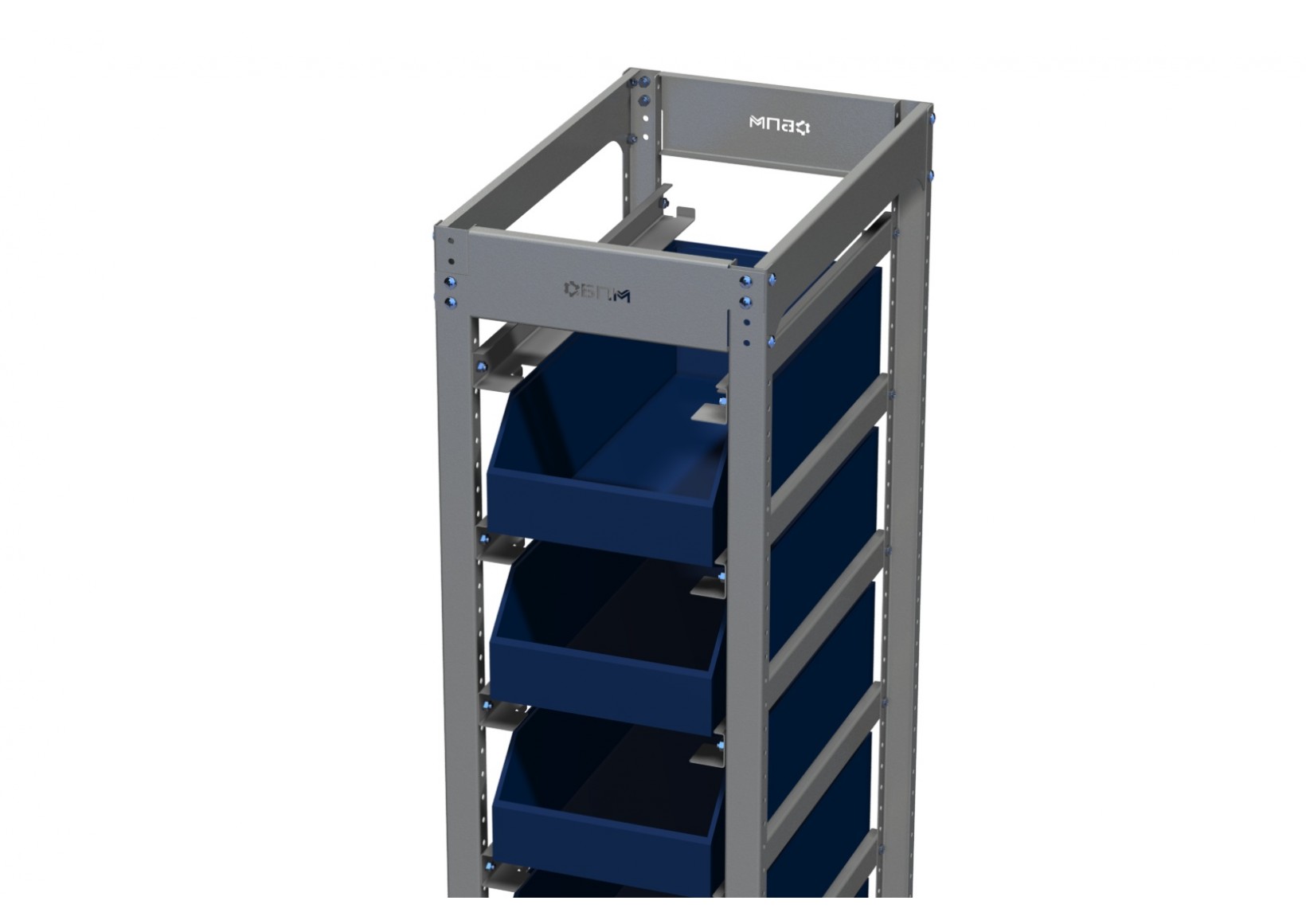 Стеллаж контейнерный ЛАЙТ КОНТ 500-200.33.50-10К